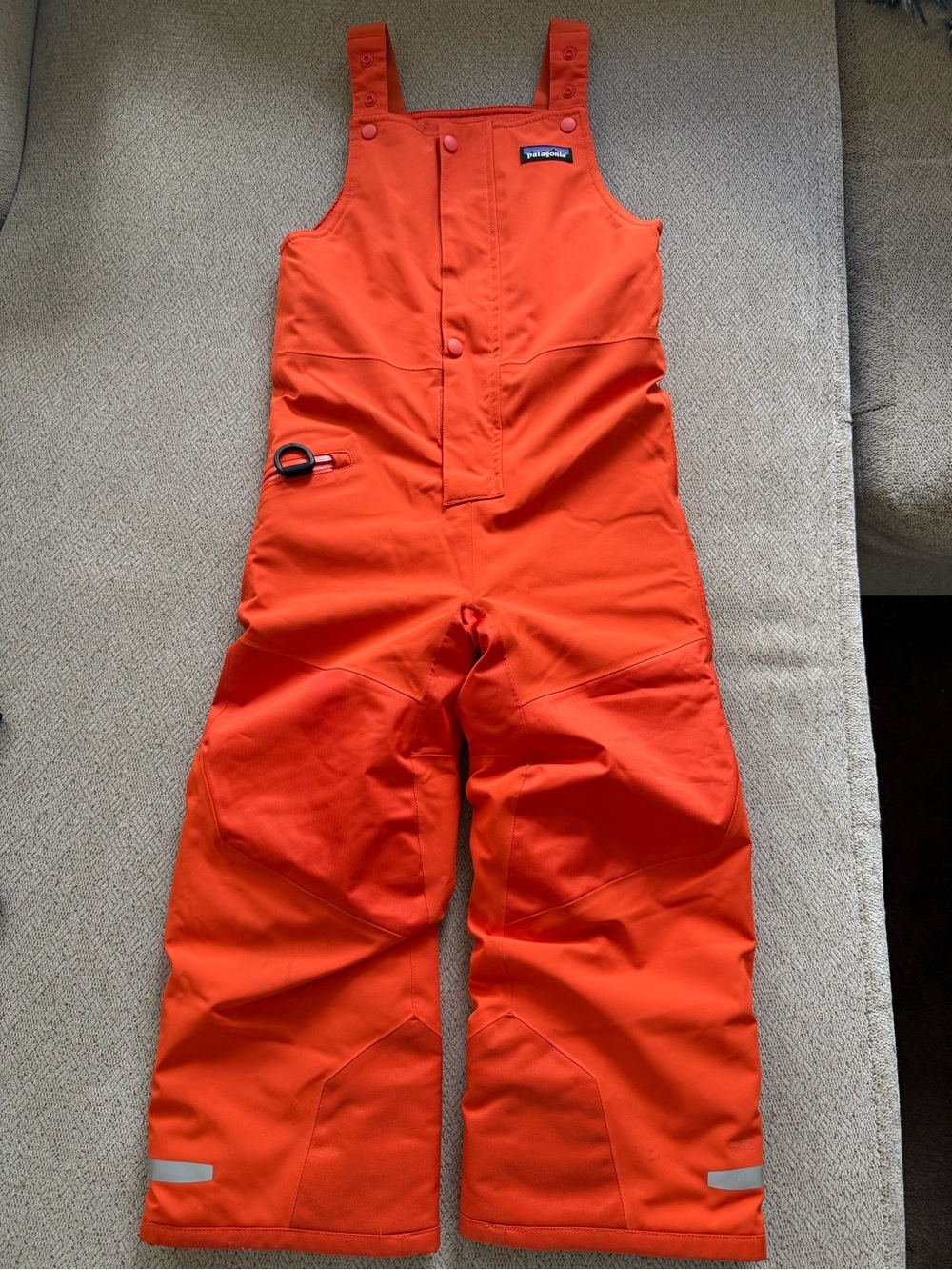 Patagonia Bright Orange Kids Snow Bib Overalls